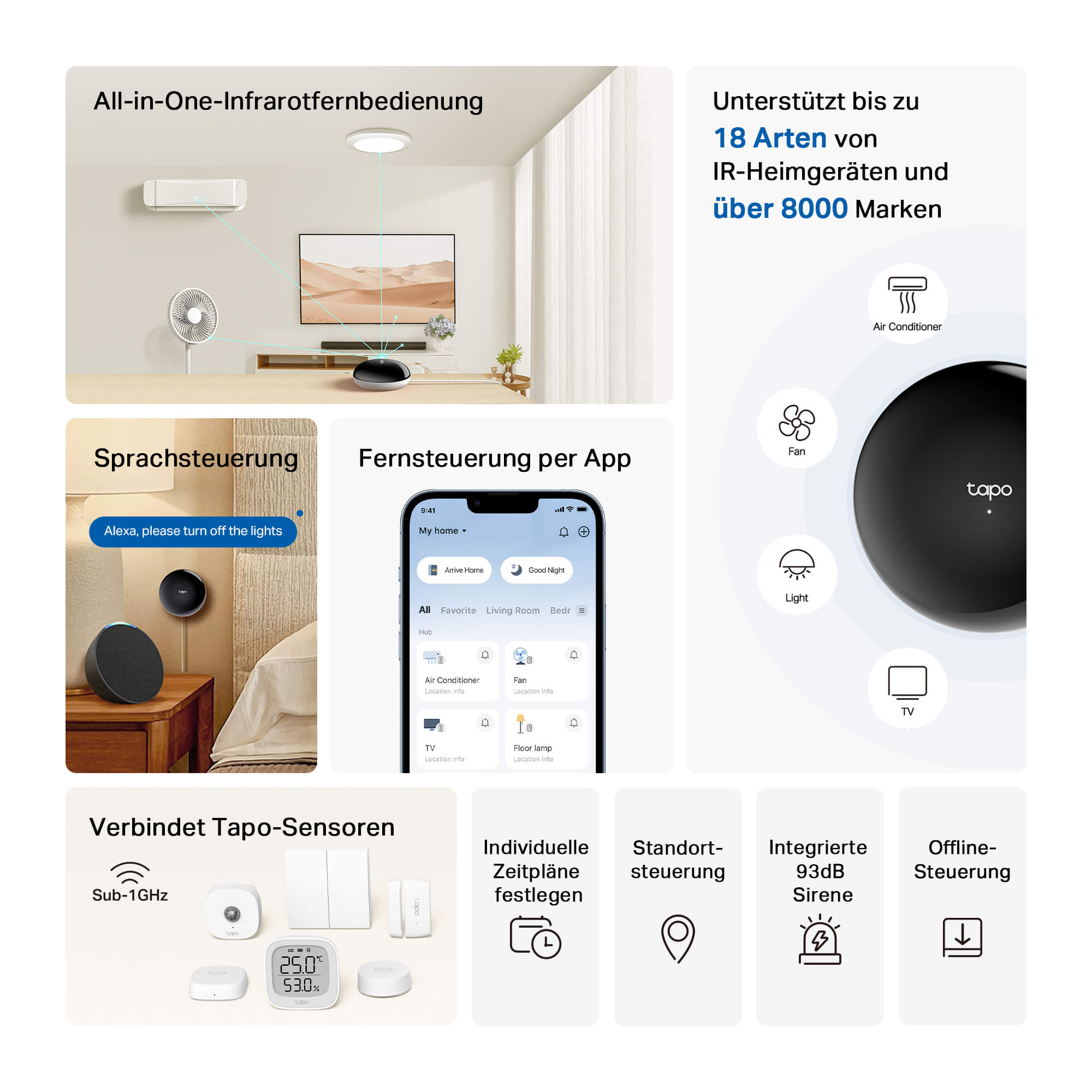 Tapo H110 Hub, Infrarot Fernbedienung - Hub