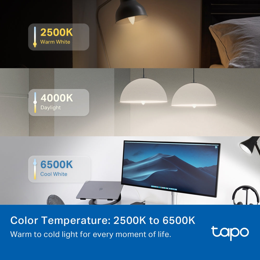Tapo L430C(2-pack) Smarte WLAN Glühbirne E14, 470 Lumen - Bulb