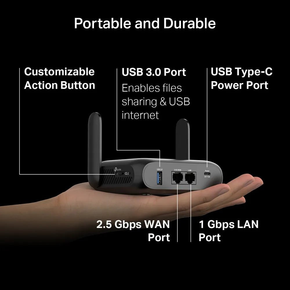 BE3600 Dual - Band Wi - Fi 7 Reise - Router | TL - WR3602BE - TL-WR3602BE