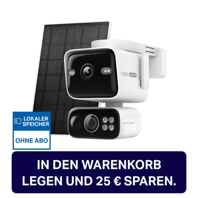 4K Dual-Objektiv 360° Solarbetriebene Kamera | Tapo C675D KIT