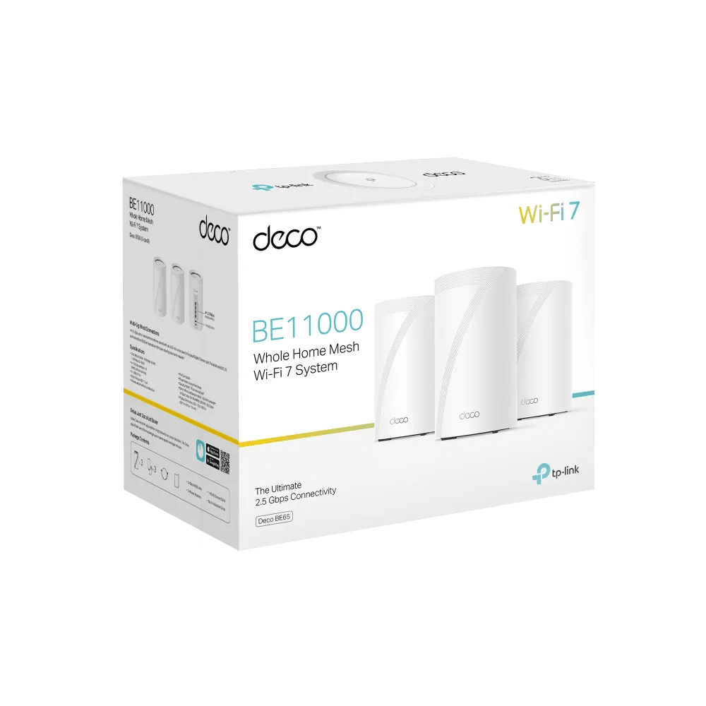 Deco BE65(3 - pack) Wi - Fi 7 Mesh WLAN Set, BE9300 Tri - Band - Deco BE65(3pk)