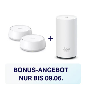 Wi-Fi 7 Mesh Bundle | Deco BE25 (2er-Pack) + Deco BE25 Outdoor