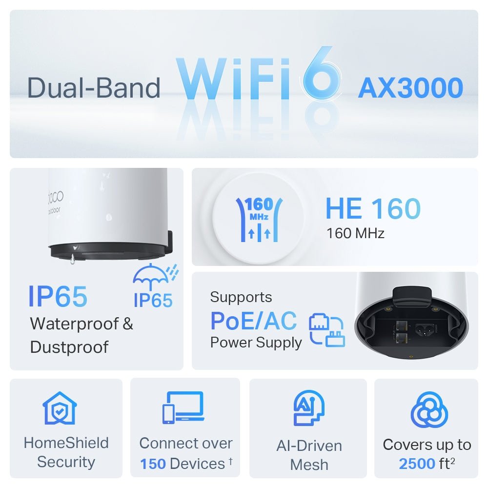 Outdoor AX3000 Dual - Band Wi - Fi 6 Mesh System | Deco X50 - Outdoor - Deco X50-Outdoo