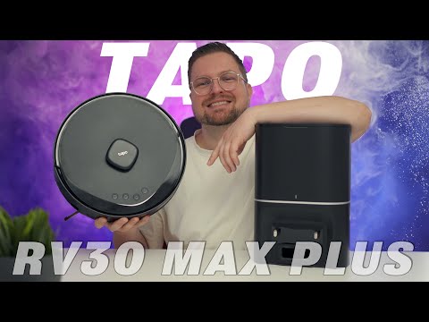 Tapo RV30 Max Plus schwarz, 5300 Pa, Duales Navigationssystem, Gehäusehöhe 100 mm