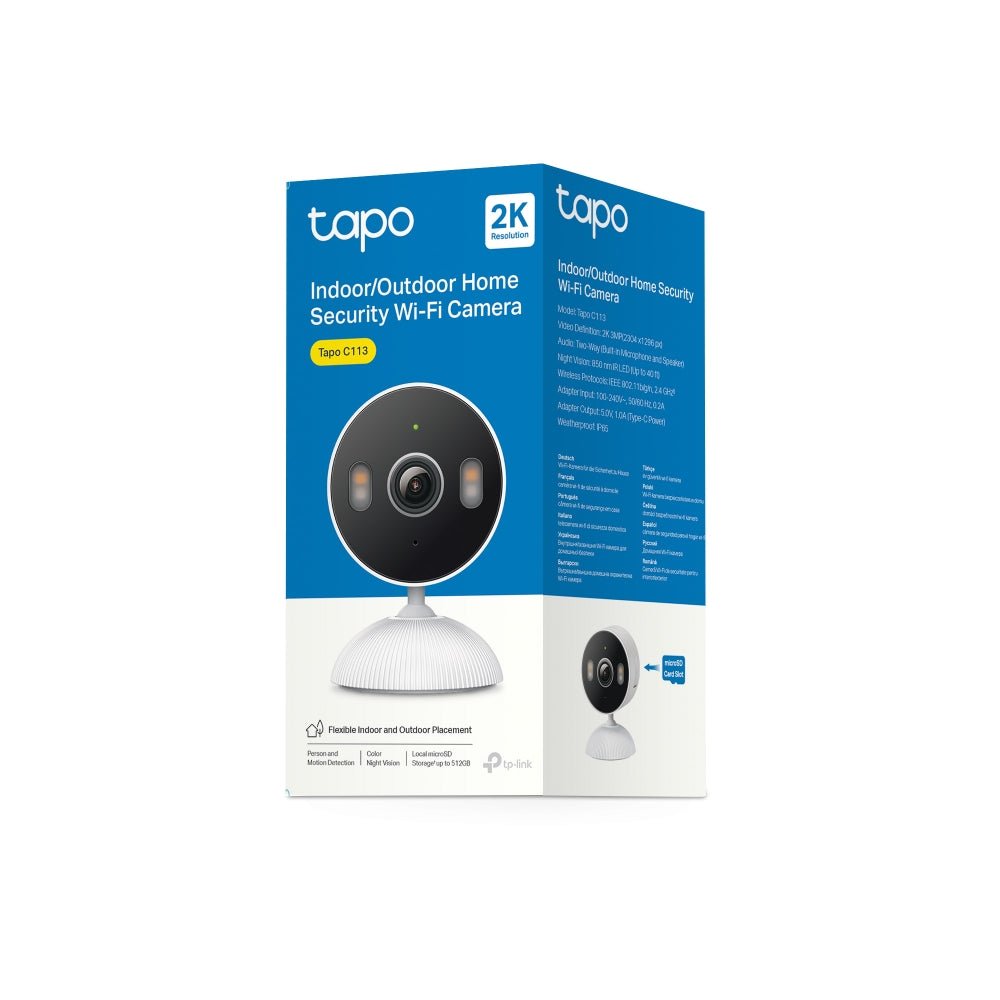 Tapo C113 2K Wi - Fi - Sicherheitskamera für Innen und Außen - Tapo C113