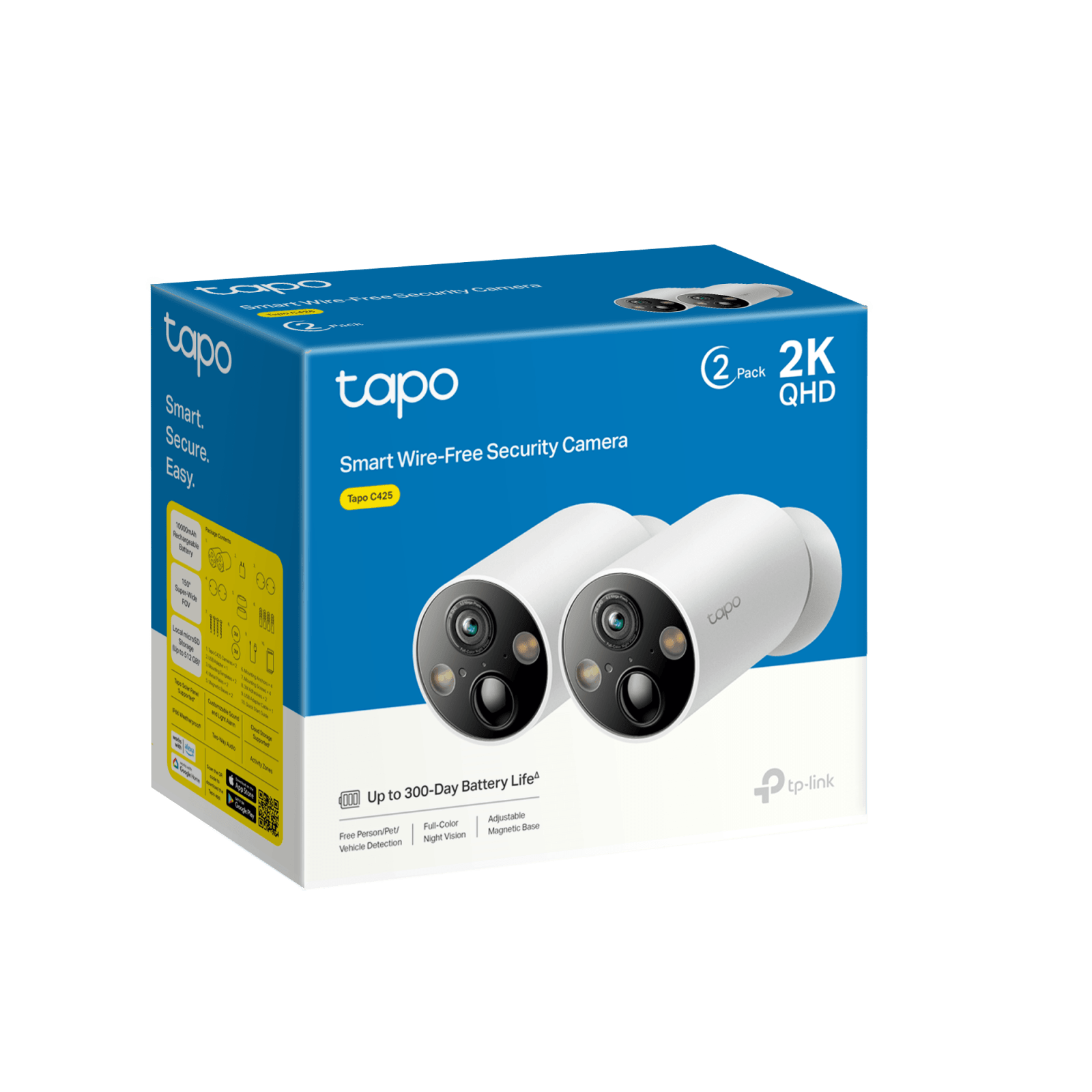 Tapo C425(2 - pack) 2K 4MP, 10000mAh - Akku - Tapo C425(2St.)