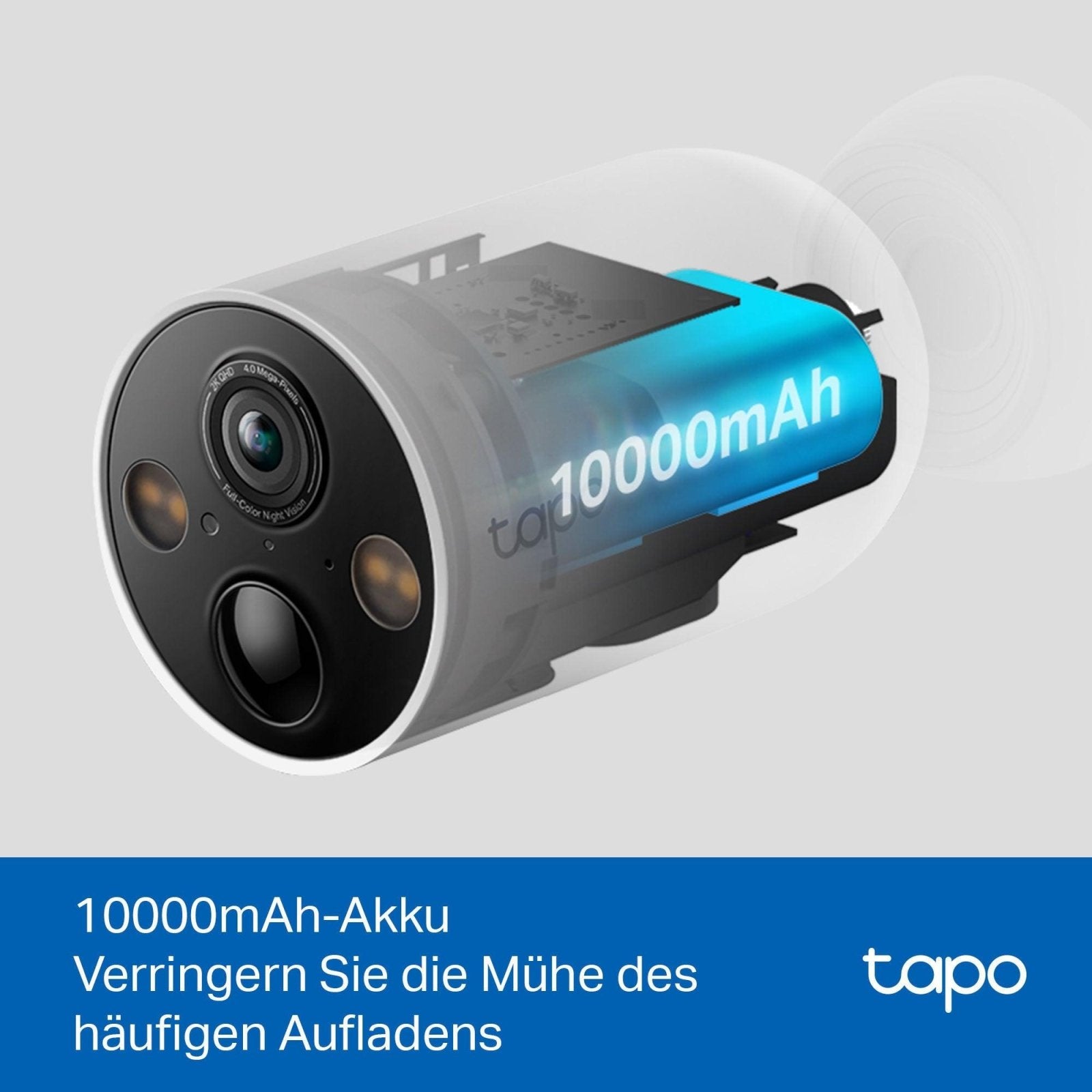 Tapo C425(4 - pack) 2K 4MP, 10000mAh - Akku - Tapo C425(4St.)