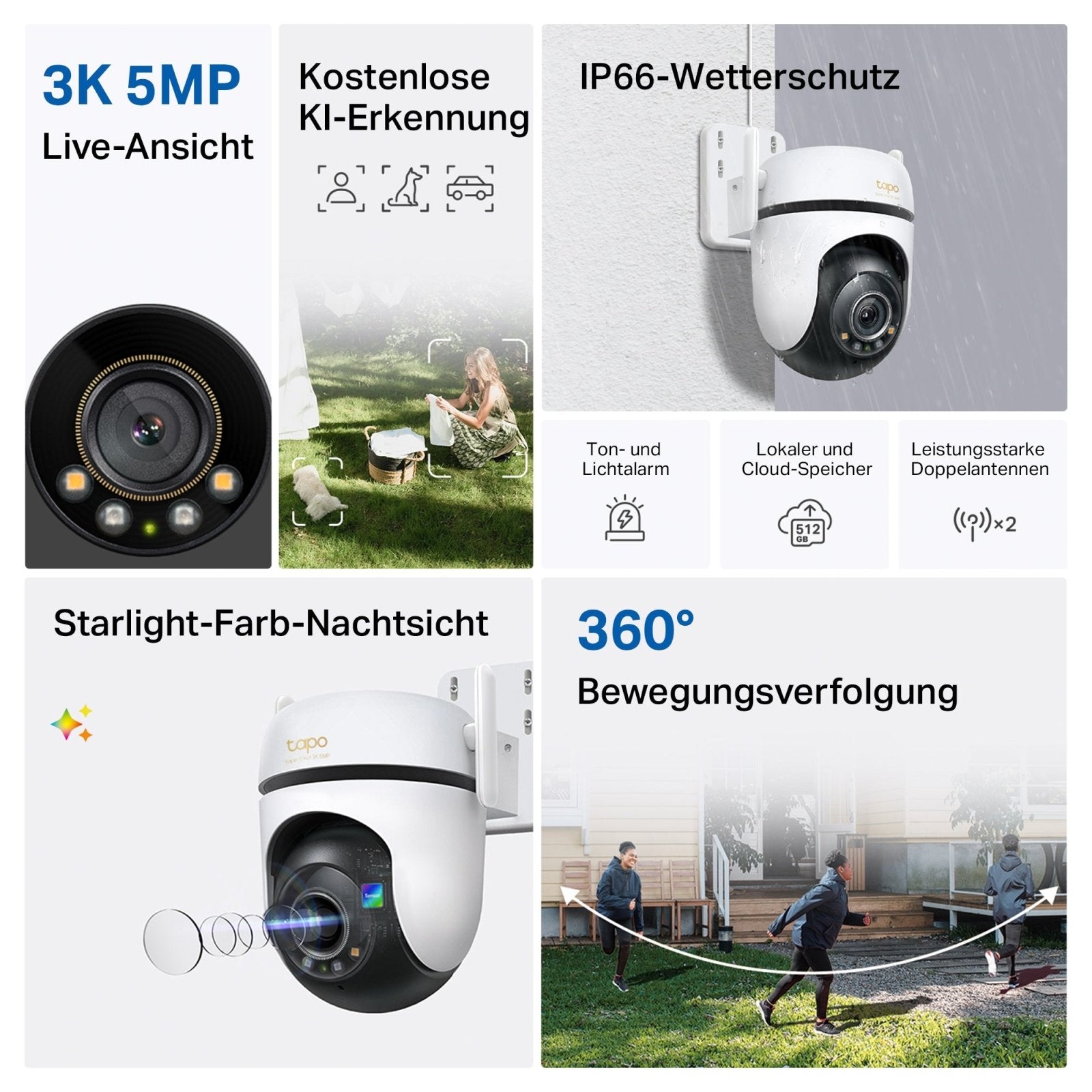 【未開封】tapo C530WS 3K 5MP 360° IP66 防犯カメラ Tapo C530WS 3K 5MP, 360° - TP-Link Tapo Deutschland