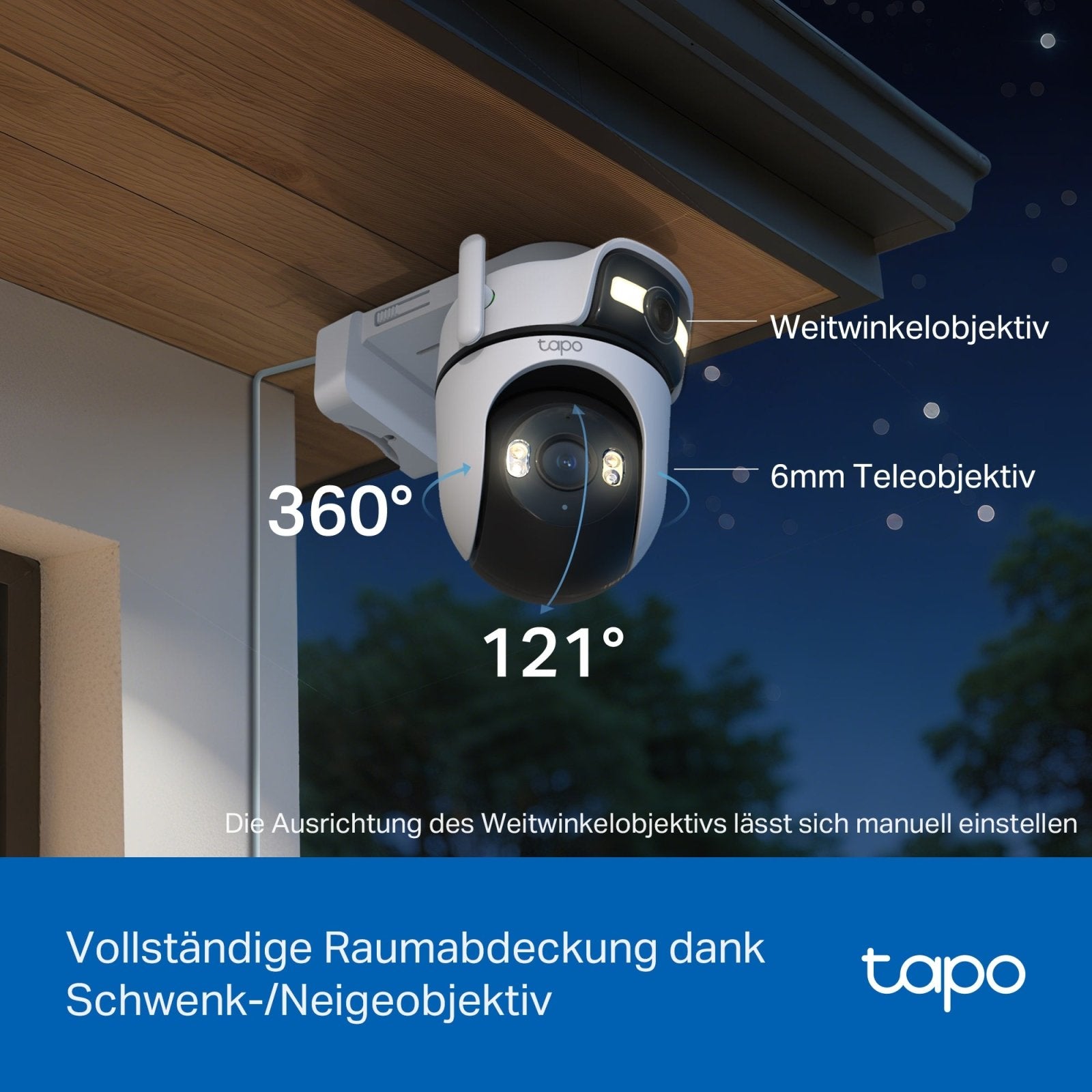 Tapo C545D 2K 3MP, Dual - Objektiv für Außenbereich - Tapo C545D