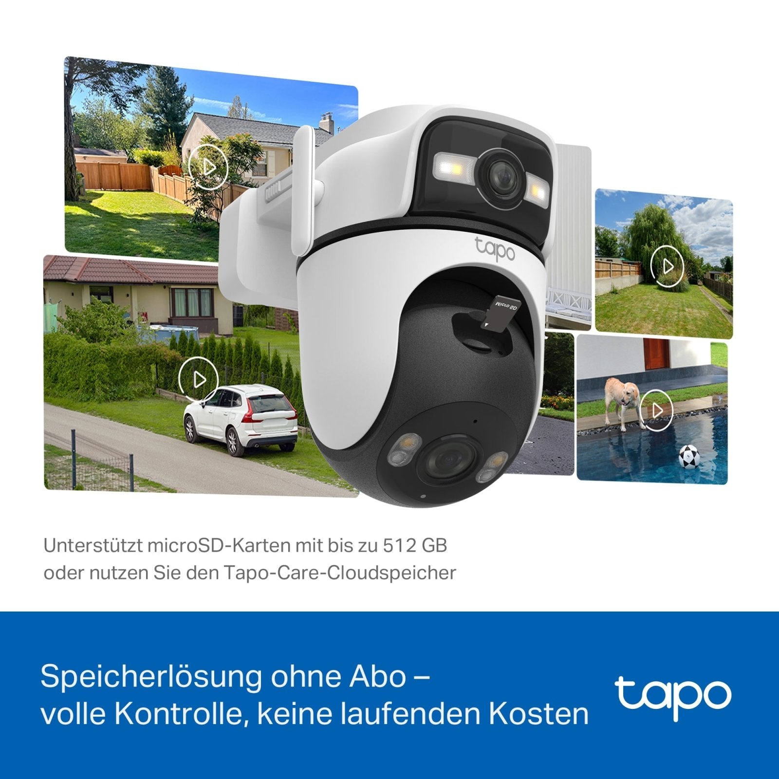 Tapo C545D 2K 3MP, Dual - Objektiv für Außenbereich - Tapo C545D