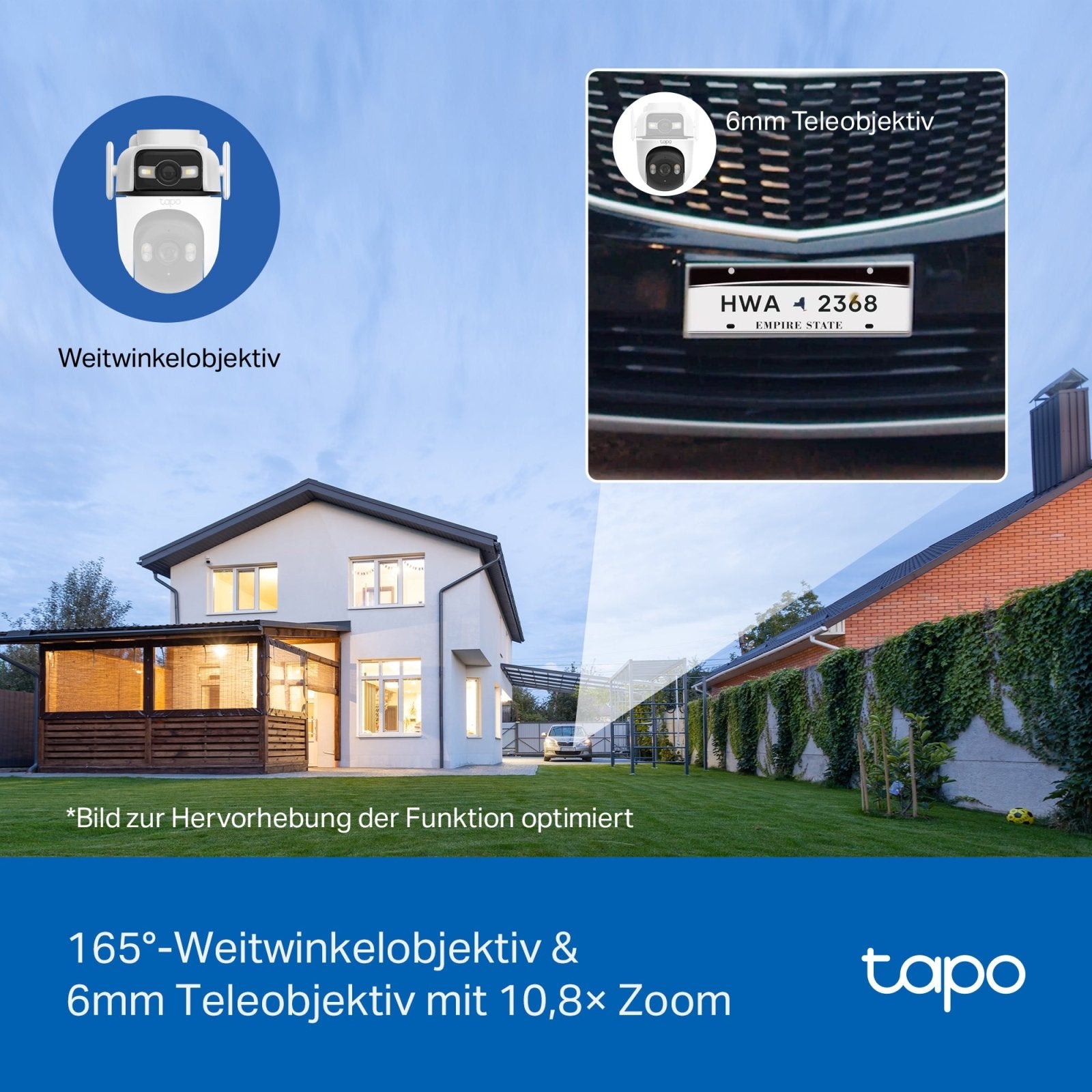 Tapo C545D 2K 3MP, Dual - Objektiv für Außenbereich - Tapo C545D