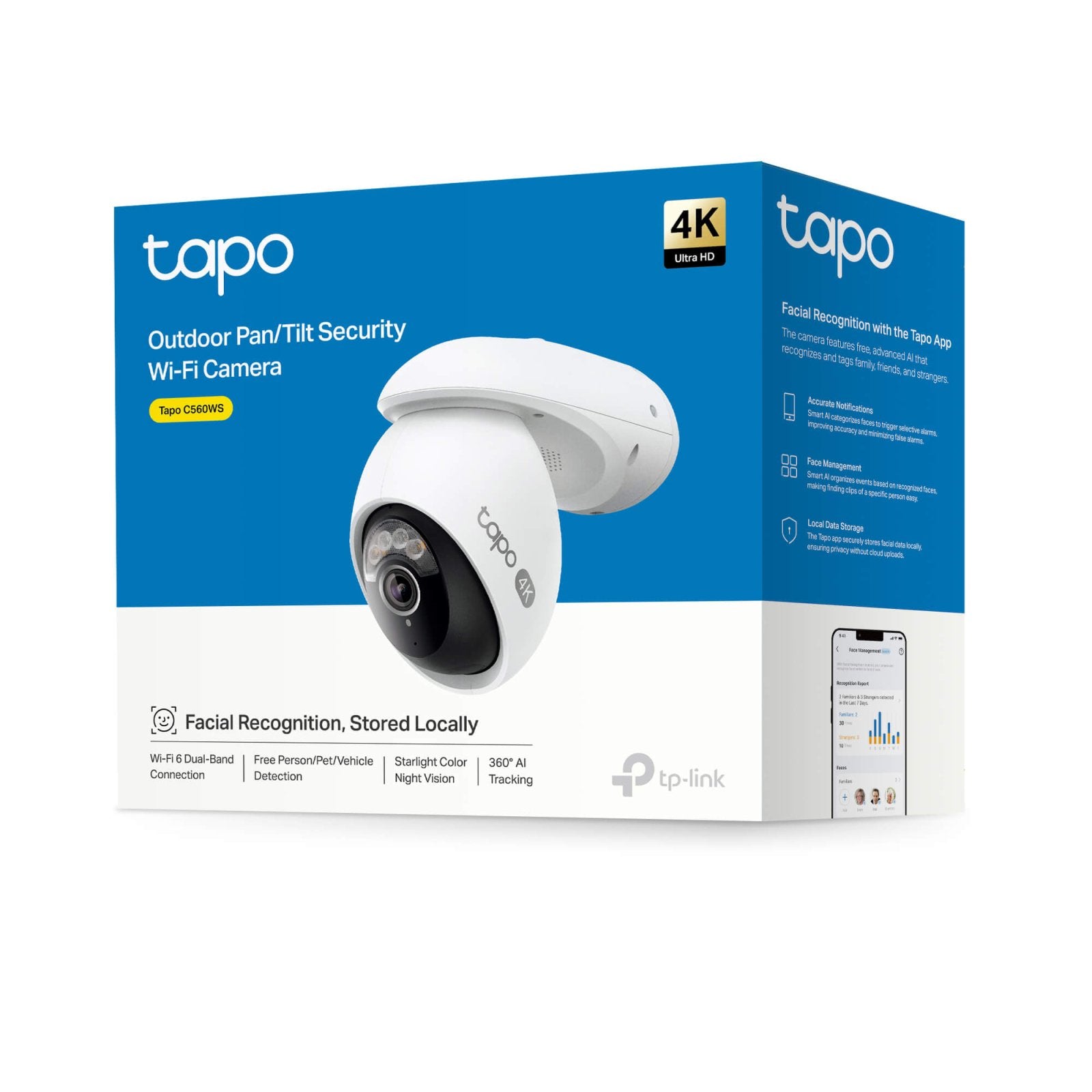 Tapo C560WS 4K 8MP, 360° Abdeckung, Starlight Farb - Nachtsicht, LAN - Anschluss - Tapo C560WS