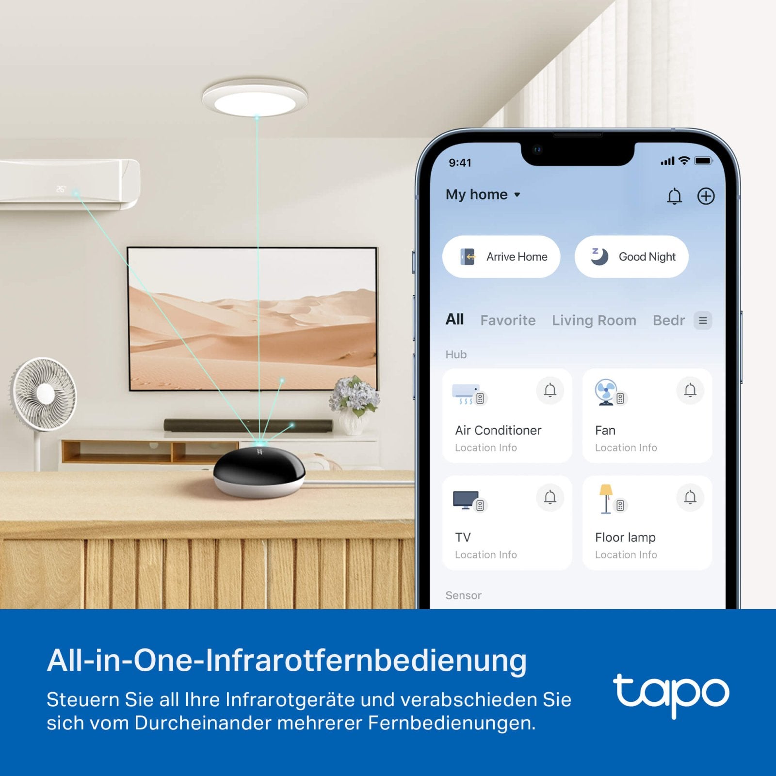 Tapo H110 Hub, Infrarot Fernbedienung - Tapo H110