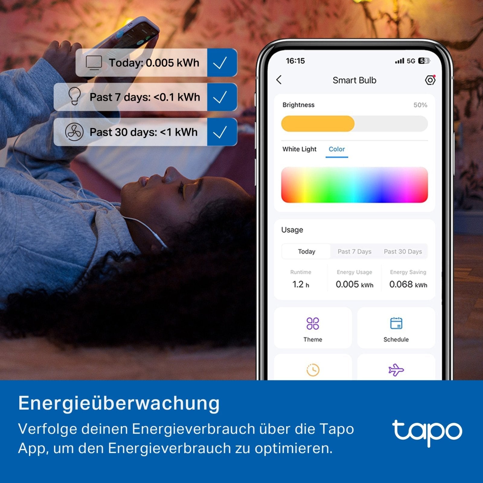 Tapo L430C(2 - pack) Smarte WLAN Glühbirne E14, 470 Lumen - TapoL430C(2St.)