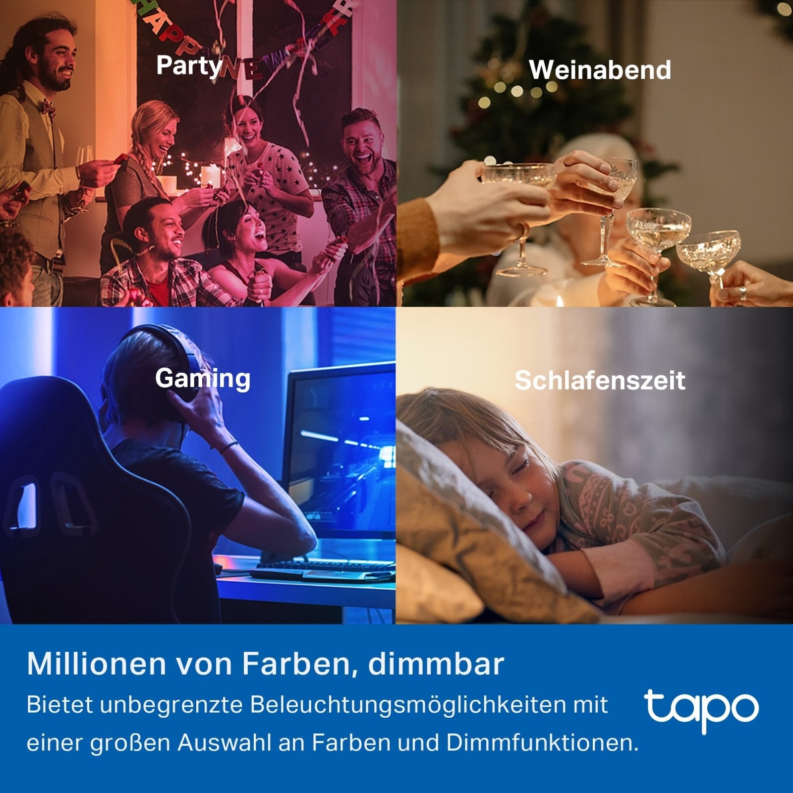 Tapo L430P Smart P45 Glühbirne E14, 470 Lumen Mehrfarbig - Tapo L430P