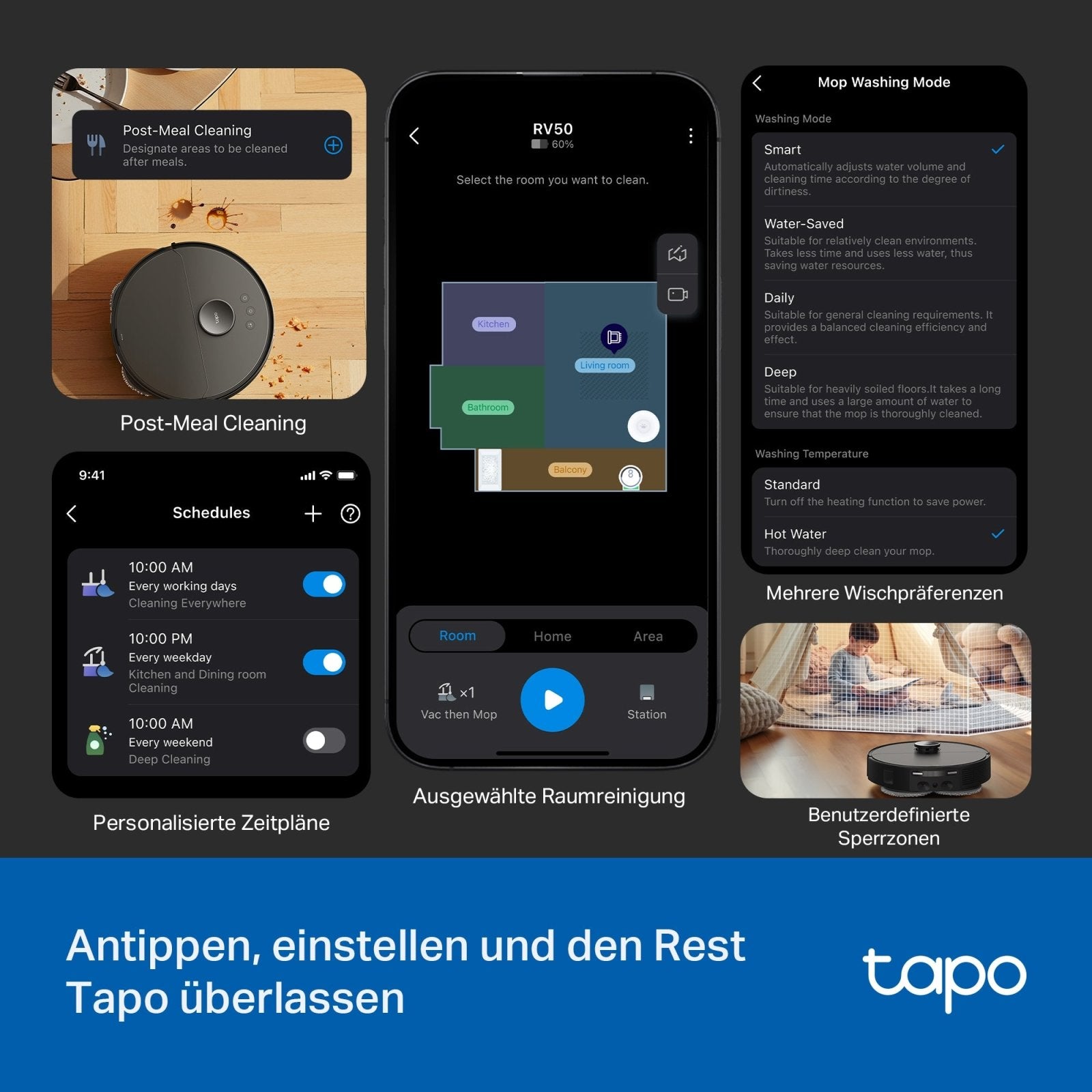 Tapo RV50 Pro Omni, Saug - & Wischroboter mit Selbstreinigung - Tapo RV50