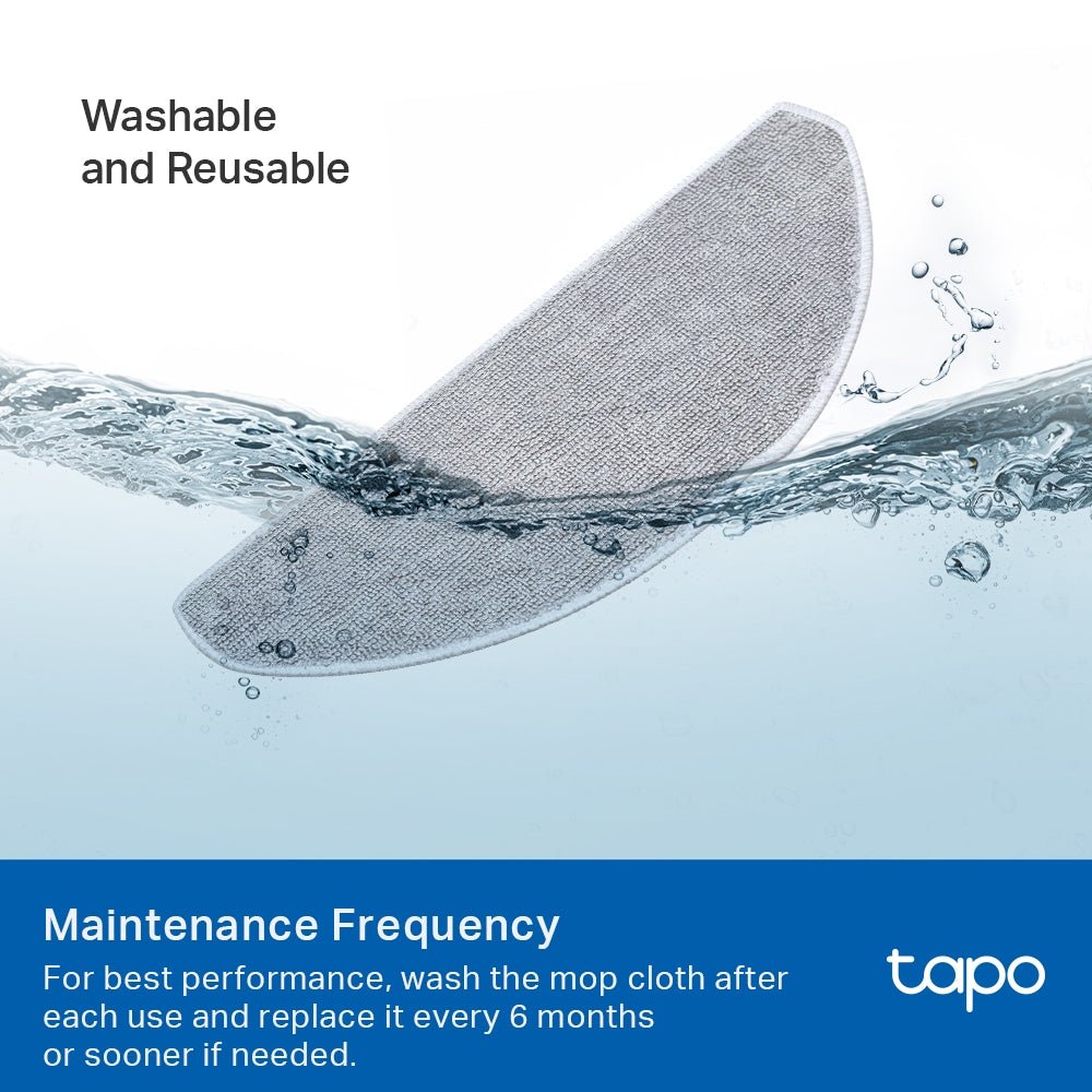 Tapo RVA301 Waschbares Wischmopptuch, Nur für Tapo RV30/20 Max und Max Plus - Tapo RVA301