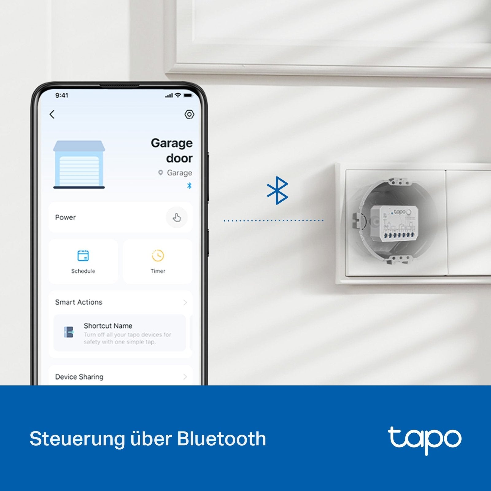 Tapo S110E, 1 - Kanal Smart Relaisschalter mit Dry/Wet Contact, Garagentorsteuerung - Tapo S110E