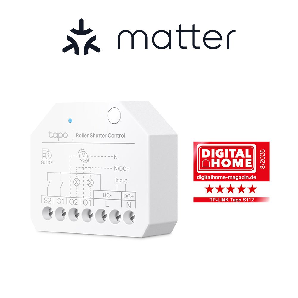 Tapo S112, 2 - Kanal WLAN und Bluetooth Smart Relaisschalter, Rolladen - und Lichtsteuerung - Tapo S112