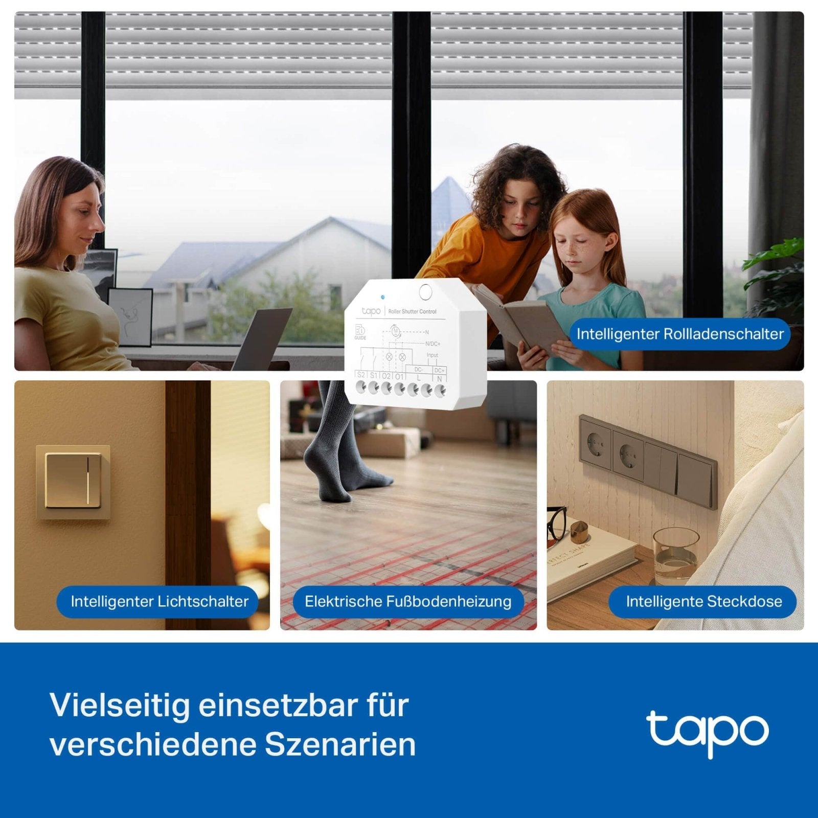 Tapo S112, 2 - Kanal WLAN und Bluetooth Smart Relaisschalter, Rolladen - und Lichtsteuerung - Tapo S112