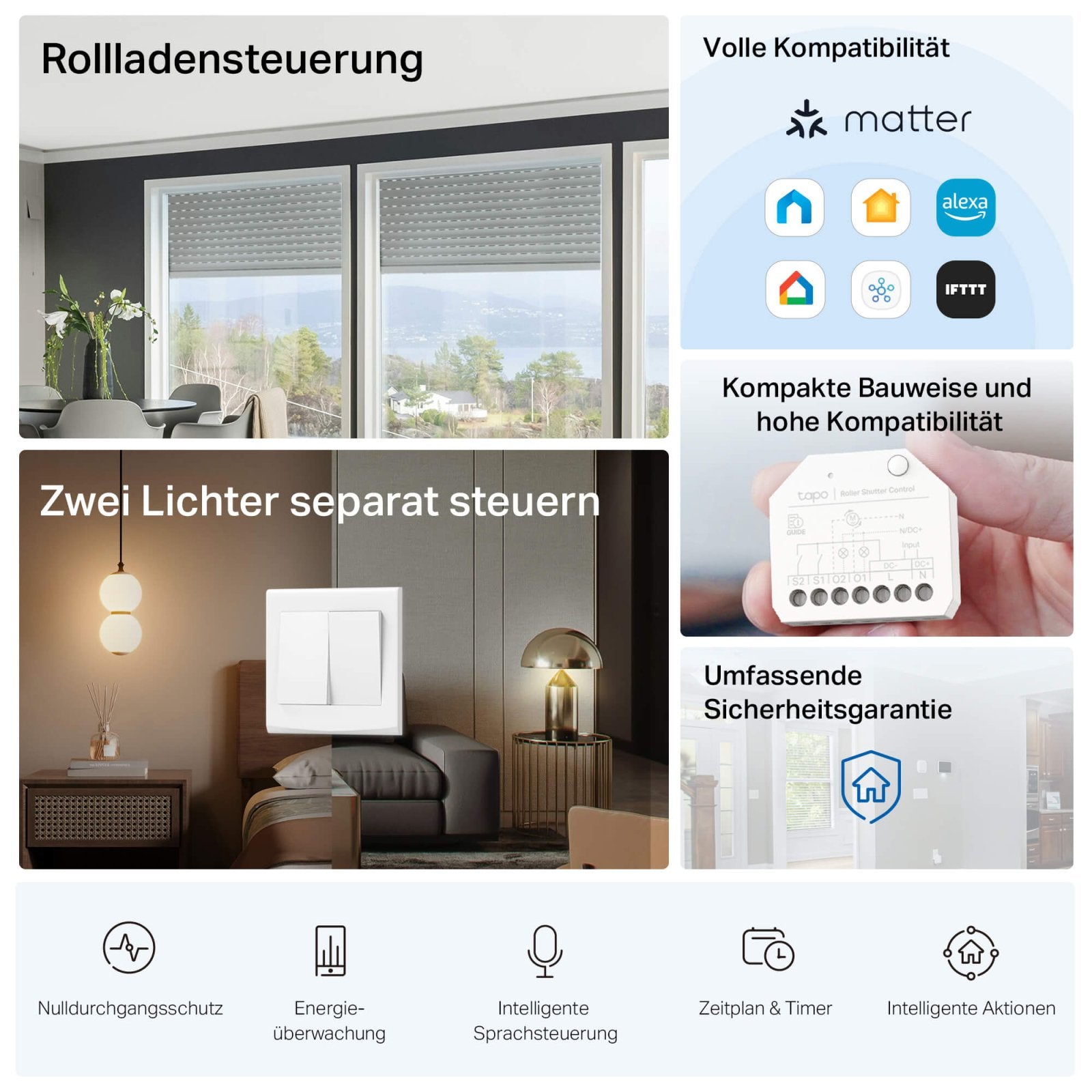 Tapo S112, 2 - Kanal WLAN und Bluetooth Smart Relaisschalter, Rolladen - und Lichtsteuerung - Tapo S112
