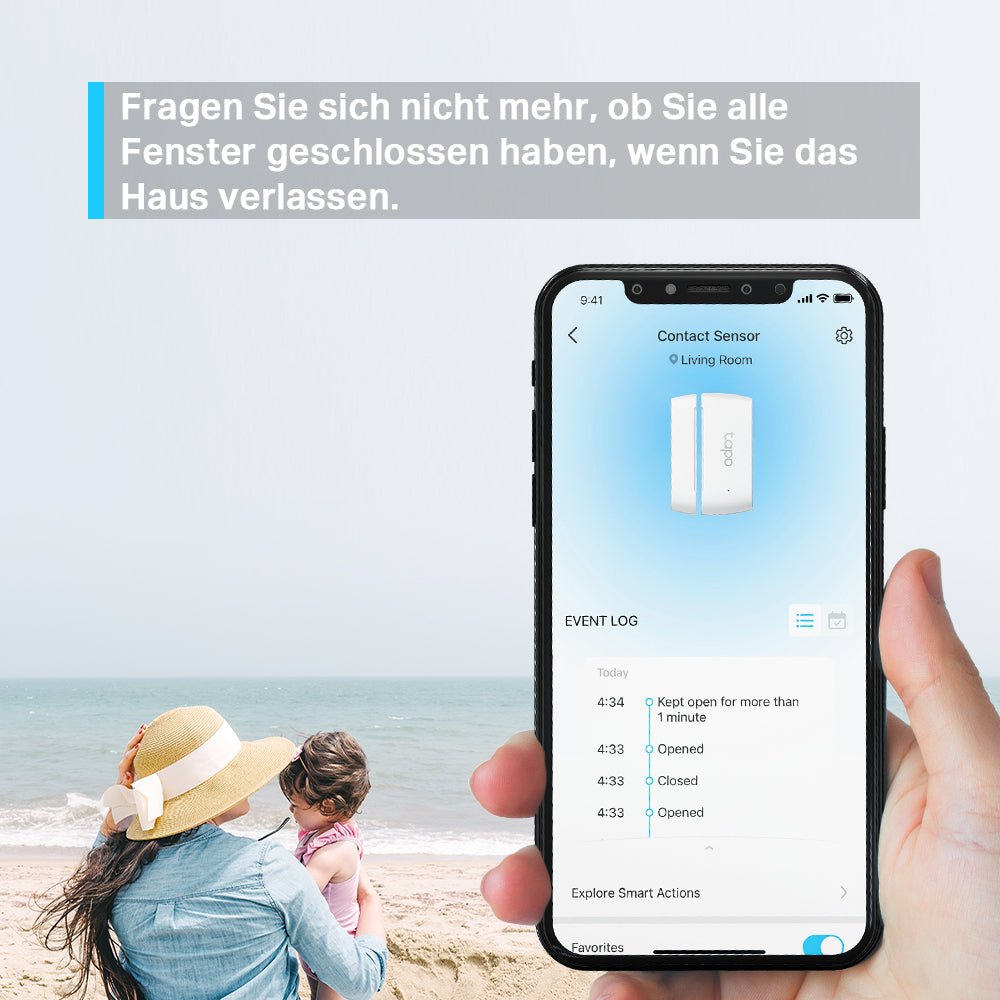 Tapo T110 Smart Kontakt Sensor für Fenster - /Türsicherung - Tapo T110