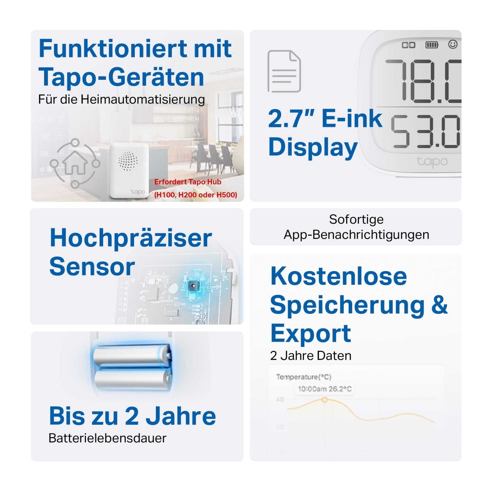 Tapo T315 Temperatur - und Feuchtigkeitsmonitor - Tapo T315
