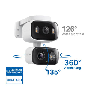 2K+2K Dual-Objektiv 360° Outdoor Kamera | Tapo C246D