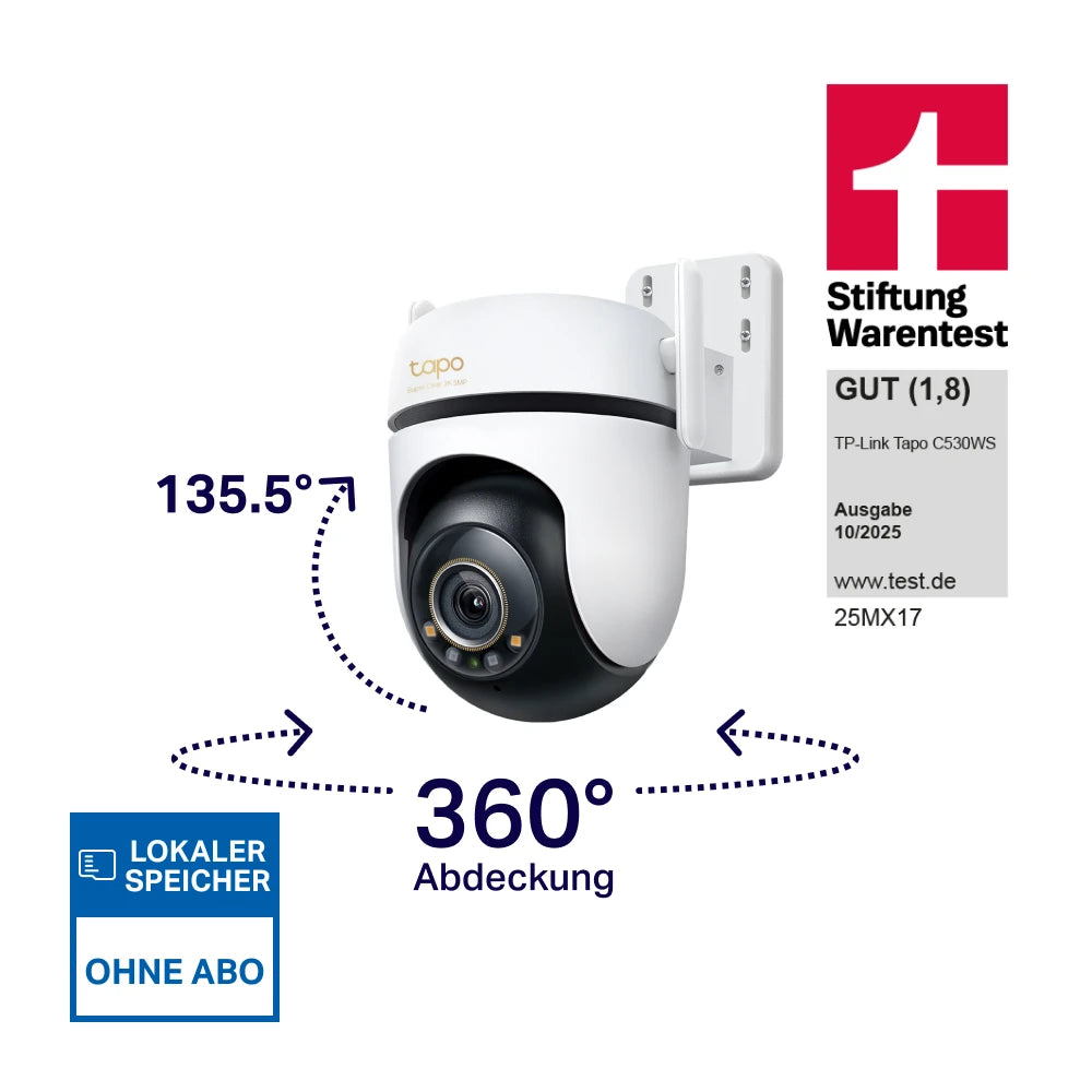 3K 5MP 360° Outdoor Kamera | Tapo C530WS
