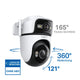 2K+2K Dual-Objektiv 360° Outdoor Kamera mit IP66-Wetterbeständigkeit | Tapo C545D