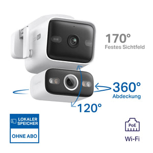 4K Dual-Objektiv 360° Outdoor Kamera mit PoE | Tapo C575D