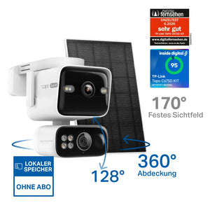 4K Dual-Objektiv 360° Solarbetriebene Kamera | Tapo C675D KIT