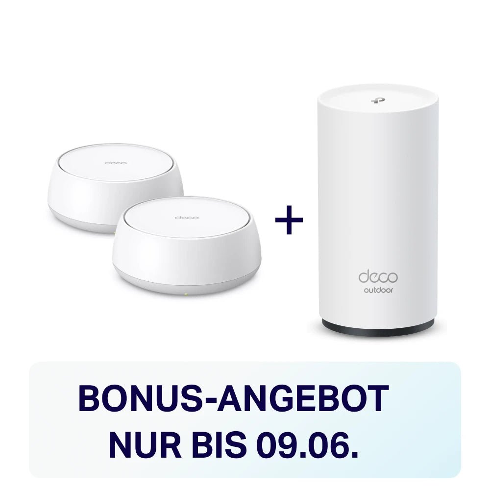 Wi - Fi 7 Mesh Bundle | Deco BE25 (2er - Pack) + Deco BE25 Outdoor - Mai6